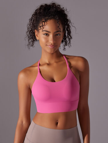 Pink High-elasticity Yoga Wear Top